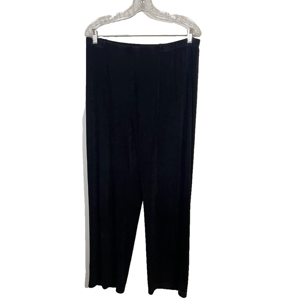Coldwater Creek Liquid Knit Pull On Wide Leg Pant PXL Neutral Minimalist Preppy